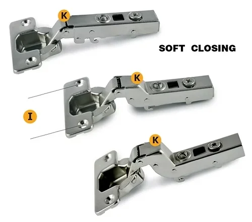 Cerniera Clip-on ammortizzata in acciaio nichelato